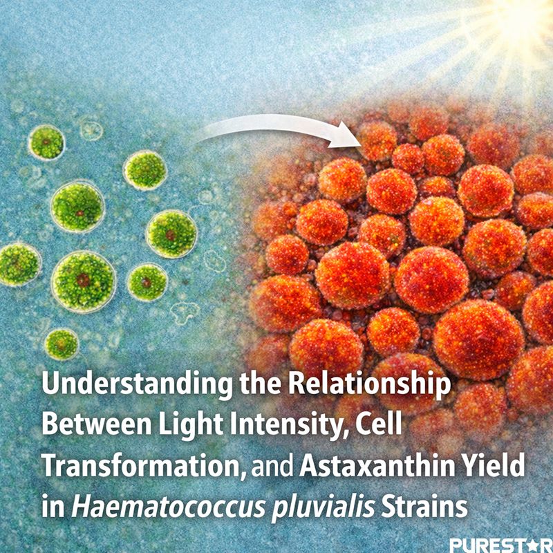 What Is the Relationship Between Light Intensity, Cell Transformation, and Astaxanthin Accumulation in Different Haematococcus pluvialis Strains?