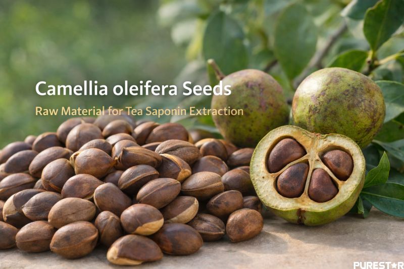 Camellia oleifera seeds raw material used for camellia oleifera seed extract tea saponin production, natural botanical source for tea saponin surfactant manufacturing