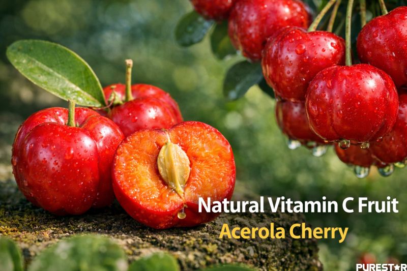 acerola cherry natural vitamin c fruit fresh barbados cherry antioxidant rich ingredient