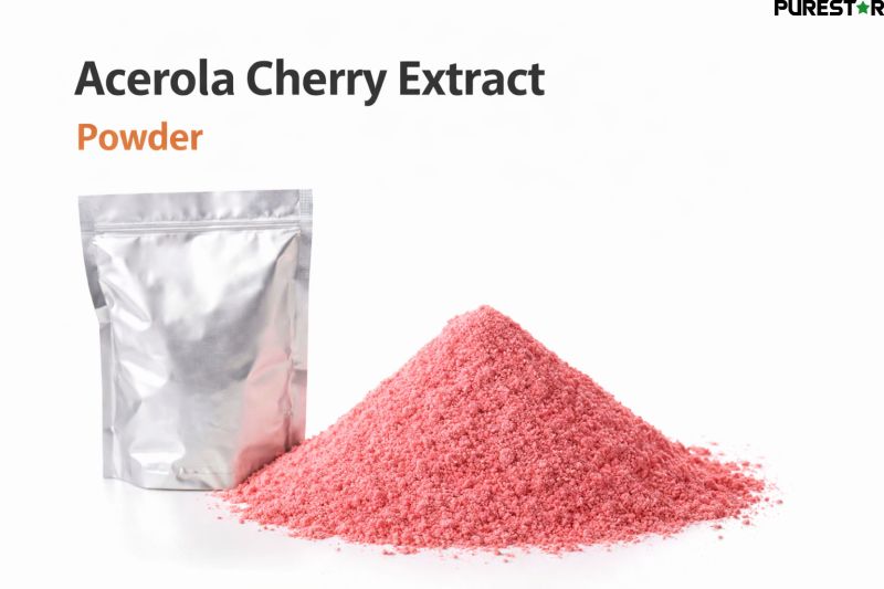 acerola cherry extract powder light pink fine powder natural vitamin c ingredient