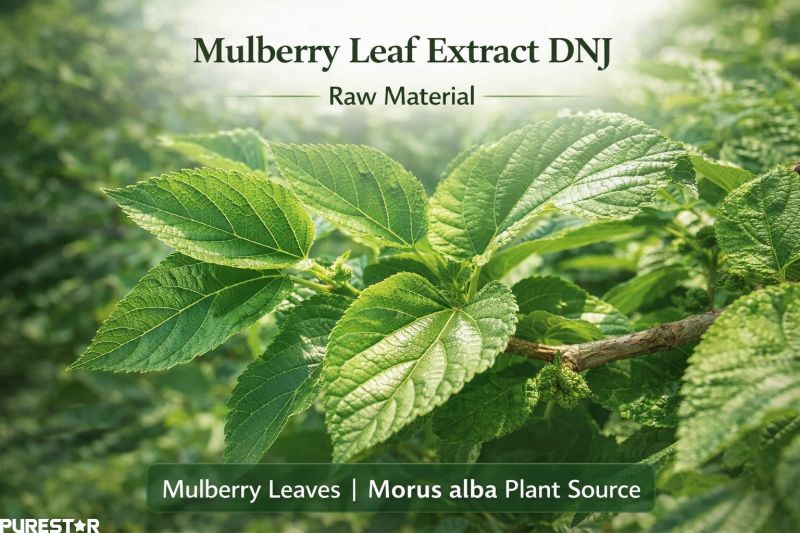 Mulberry Leaf Extract DNJ raw material mulberry leaves Morus alba plant source