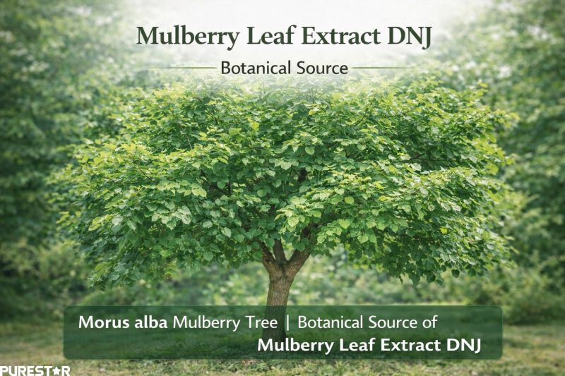 Morus alba mulberry tree botanical source of mulberry leaf extract DNJ