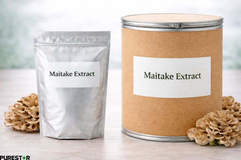 maitake extract bulk packaging 1kg foil bag and 25kg fiber drum maitake extract supplier bulk supply