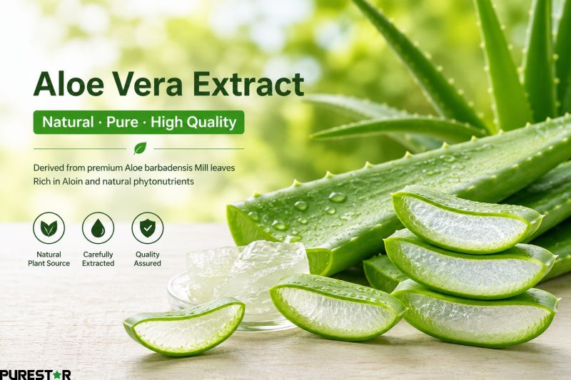 Aloe Vera Extract fresh aloe leaves and natural aloe gel botanical raw material for dietary supplements and cosmetic applications