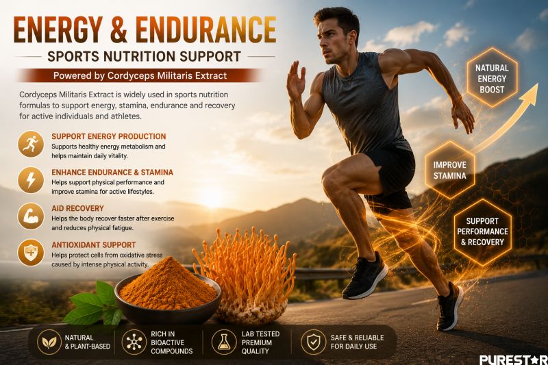 Cordyceps Militaris Extract sports nutrition ingredient for energy endurance performance and recovery